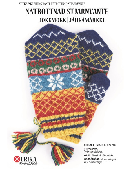Stickbeskrivning Nätbottnad Stjärnvante