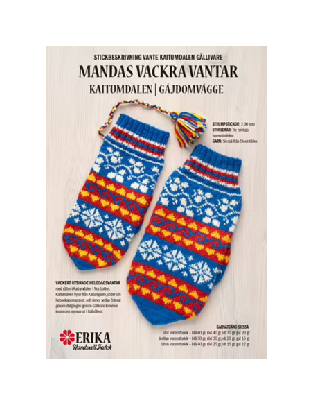 Stickbeskrivning Mandas vackra vantar