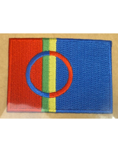 Broderat tygmärke sameflagga